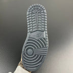 Air Jordan 1 Low outsole, grey rubber tread with circular herringbone pattern