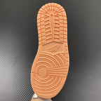 Air Jordan 1 Low rubber outsole in orange with detailed traction pattern