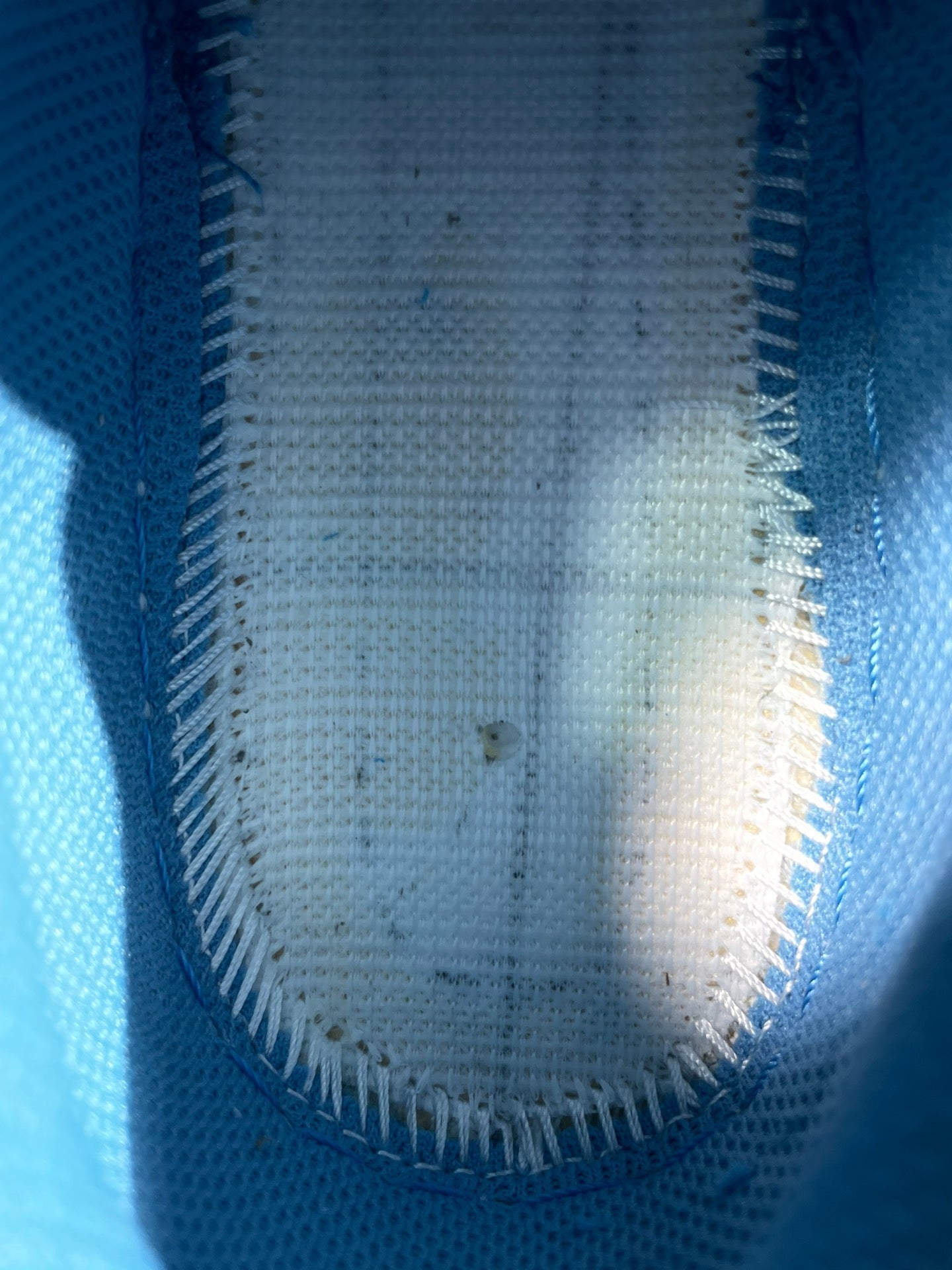 Air Jordan 1 Low sneaker close-up of insole padding and collar lining