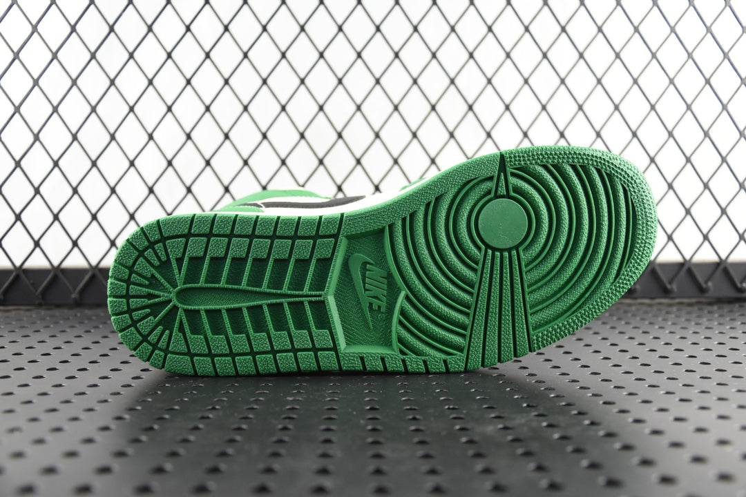 Air Jordan 1 Mid green outsole and tread on the bottom