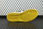 Air Jordan sneaker outsole in yellow with textured traction pattern