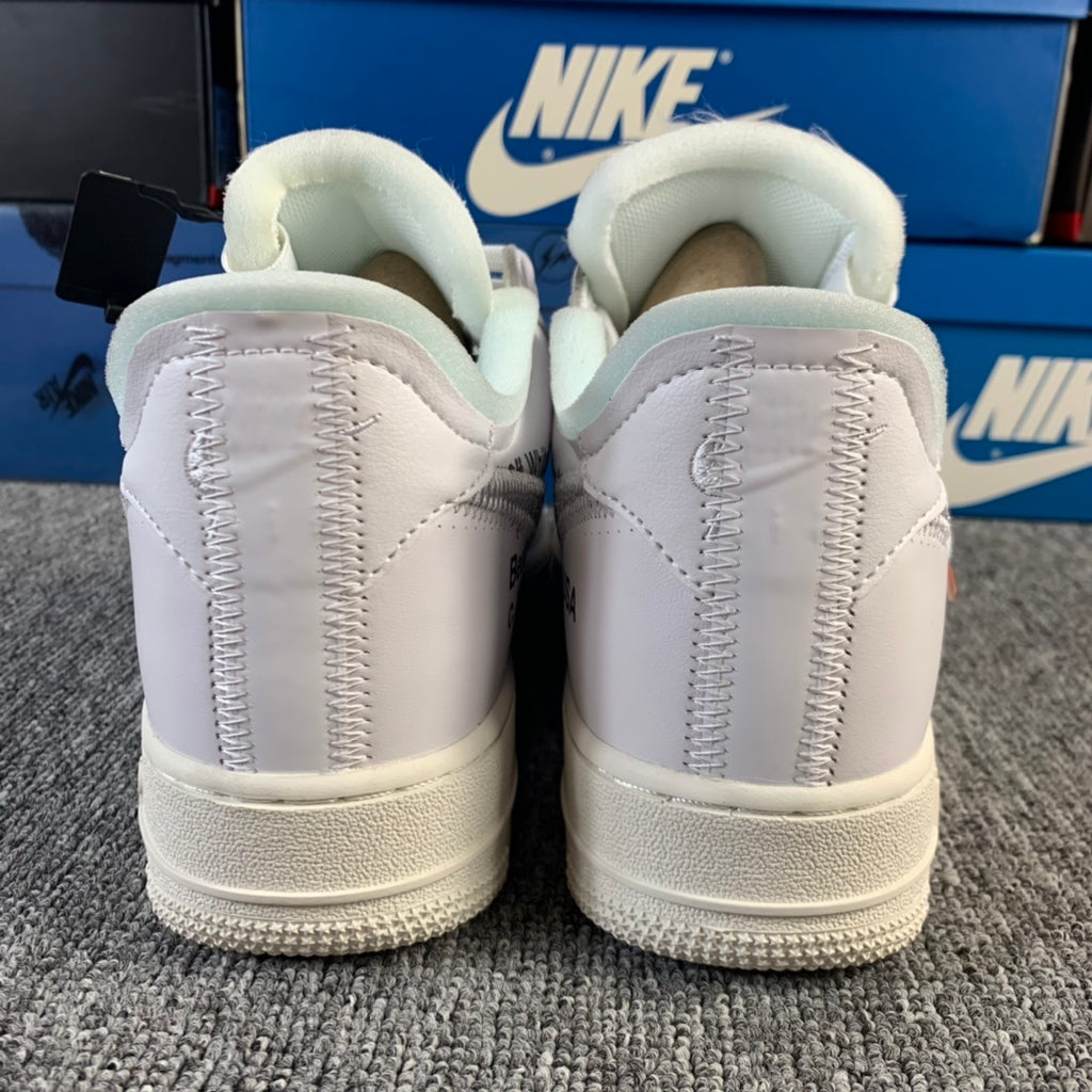 White low-top sneaker rear view with padded collar and light mint interior