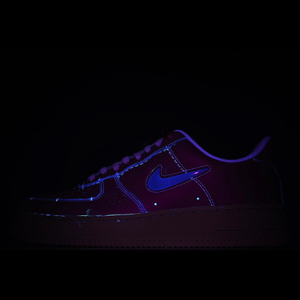 Nike Air Force 1 sneaker in dark purple-blue with Swoosh detail