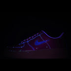 Nike Air Force 1 sneaker in dark purple-blue with Swoosh detail