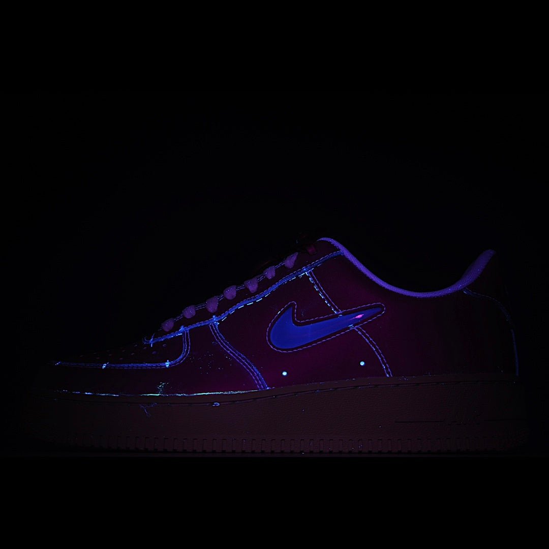Nike Air Force 1 sneaker in dark purple-blue with Swoosh detail
