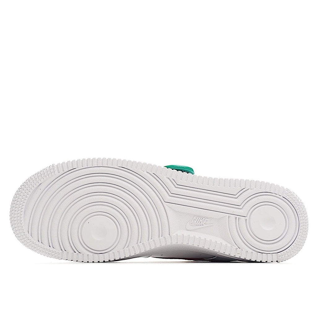 Nike Air Force 1 sneakers outsoles, white textured tread view