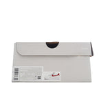 Shoe box for Nike Air Force 1 sneakers, light gray with printed labels