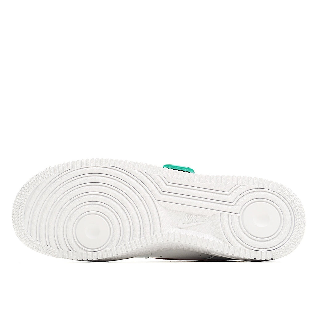Nike Air Force 1 outsole, white rubber tread with circular heel and forefoot pattern