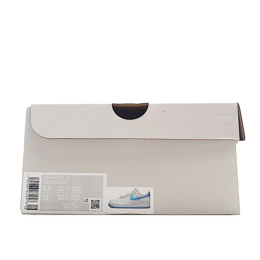 Shoe box with barcode label and printed sneaker image
