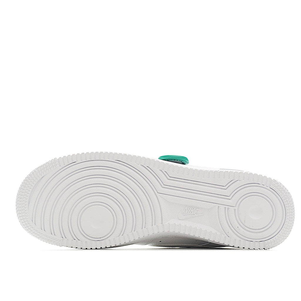 Nike Air Force 1 sneakers outsole, white rubber tread with circular traction pattern