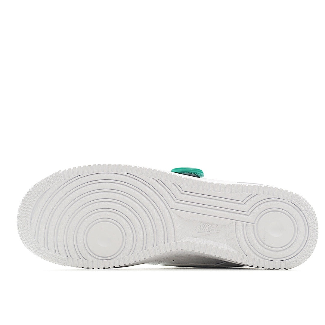 Nike Air Force 1 sneakers outsole, white rubber tread with circular traction pattern