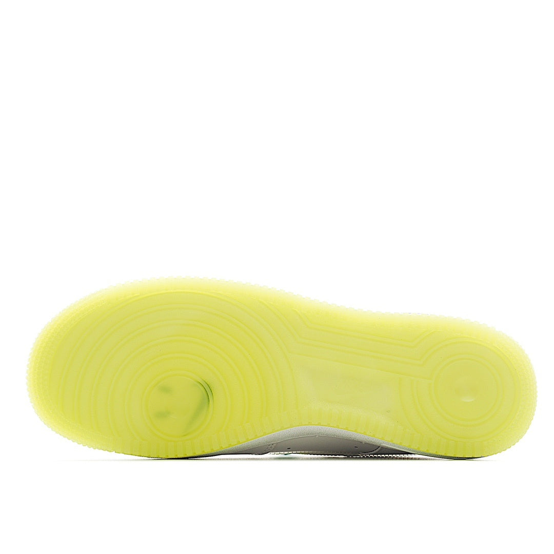 Neon yellow-green rubber outsole for low-top sneakers