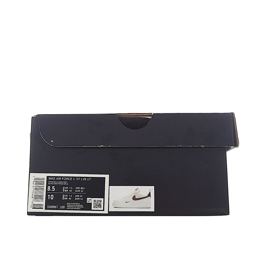 Black shoebox with product label and printed image