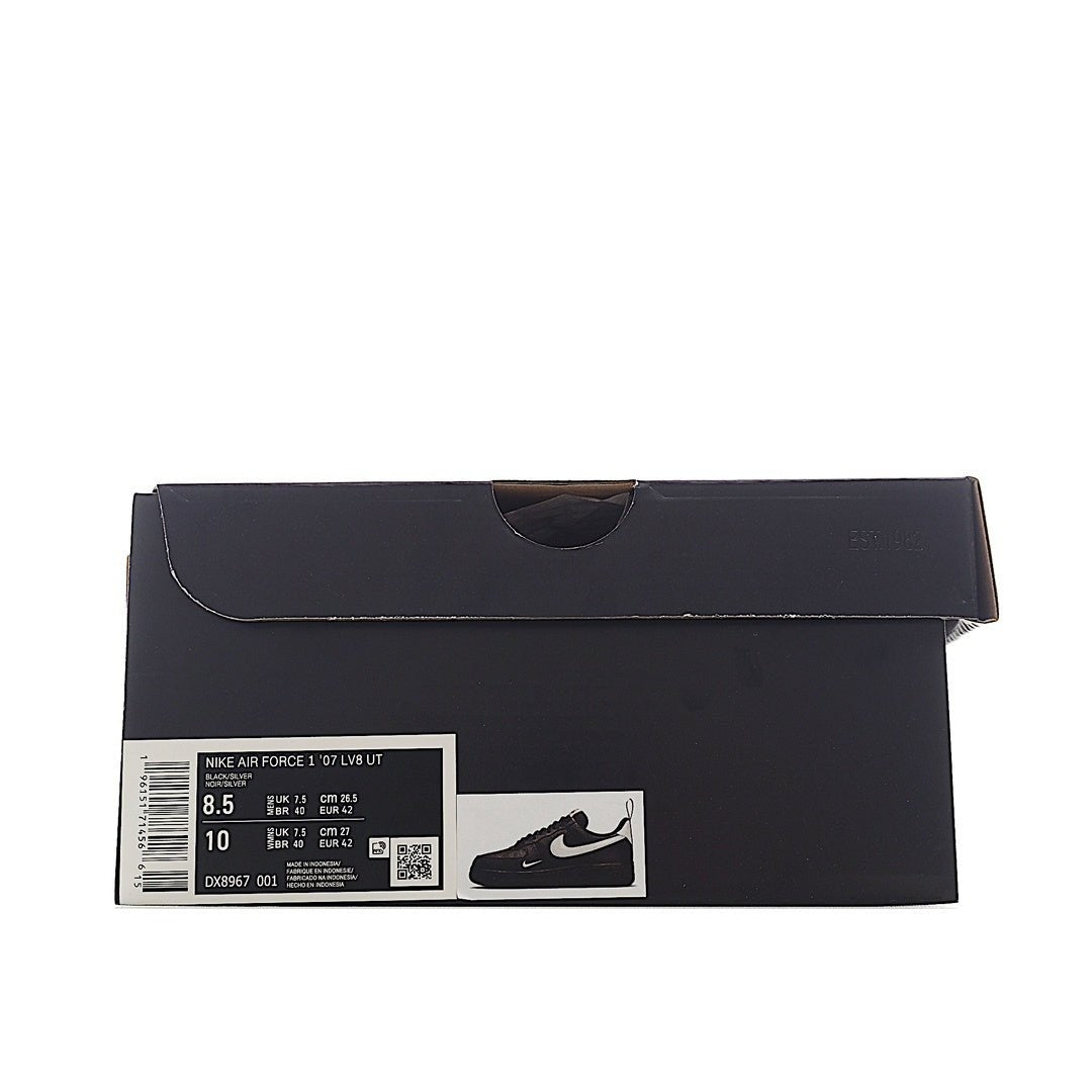 Nike Air Force 1 shoe box with label and Nike swoosh logo