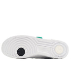 White rubber outsole with circular traction pattern and central Air logo