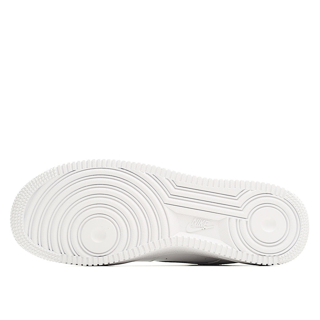 Nike Air Force 1 white rubber outsole with circular traction pattern and ridges