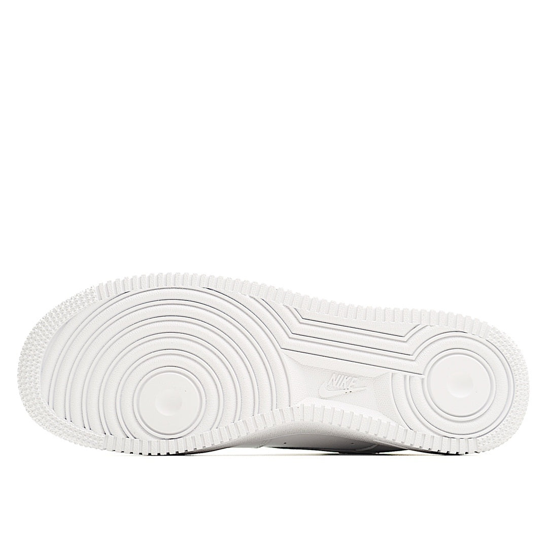 Nike Air Force 1 white rubber outsole with circular traction pattern and ridges