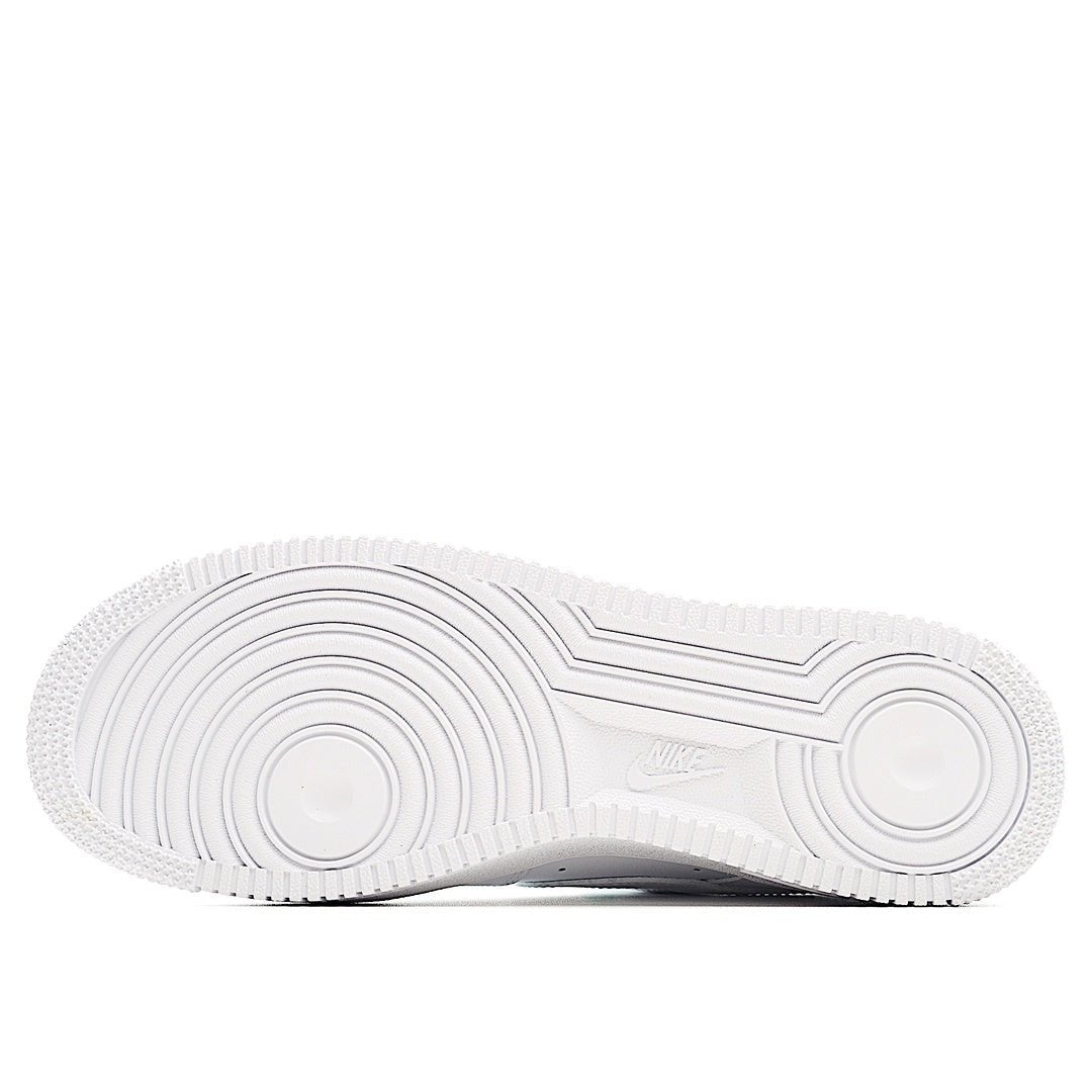 Nike Air Force 1 low-top sneaker outsole, white rubber tread with Nike mark