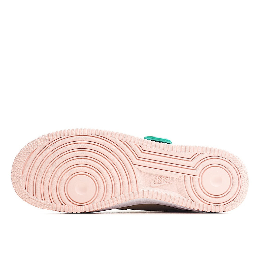 Light pink rubber sneaker outsole with circular traction pattern