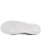 White rubber outsole with circular tread pattern and Nike Air marking