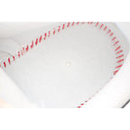 Shoe insole with red stitched edge and light cushioning