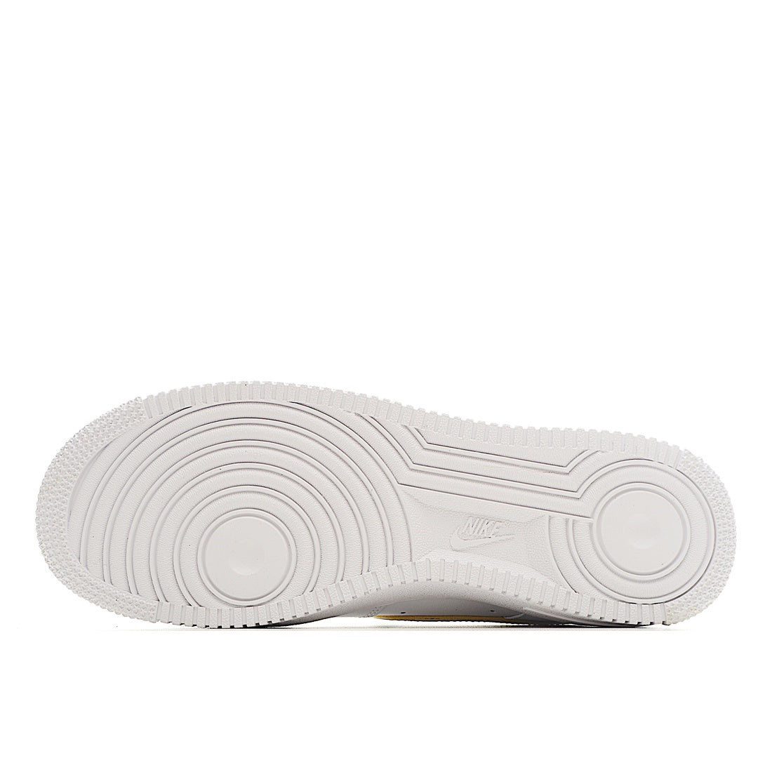 Air Force 1 rubber outsole with textured tread and circular traction pattern.
