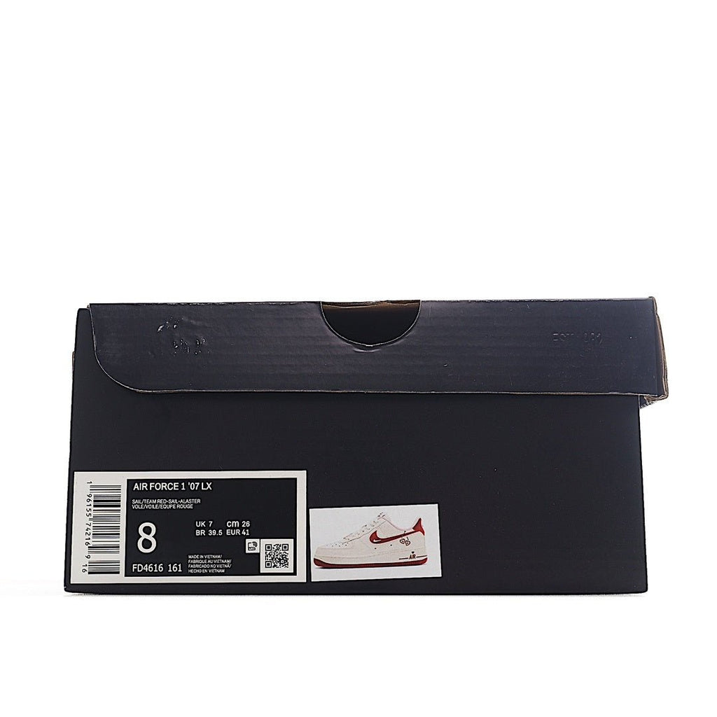 Black shoe box with label and small sneaker graphic