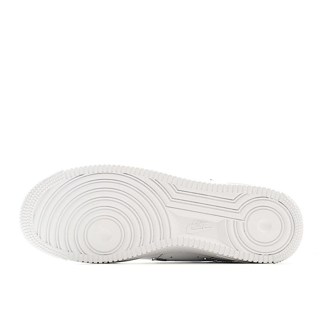 White rubber outsole tread of low-top sneakers