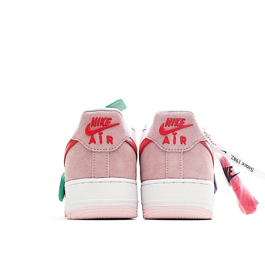 Nike Air Force 1 sneakers, pink heel with white midsoles and Nike Air branding