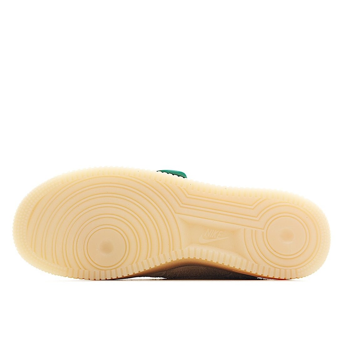 Nike Air Force 1 rubber outsole in light cream color with circular traction pattern