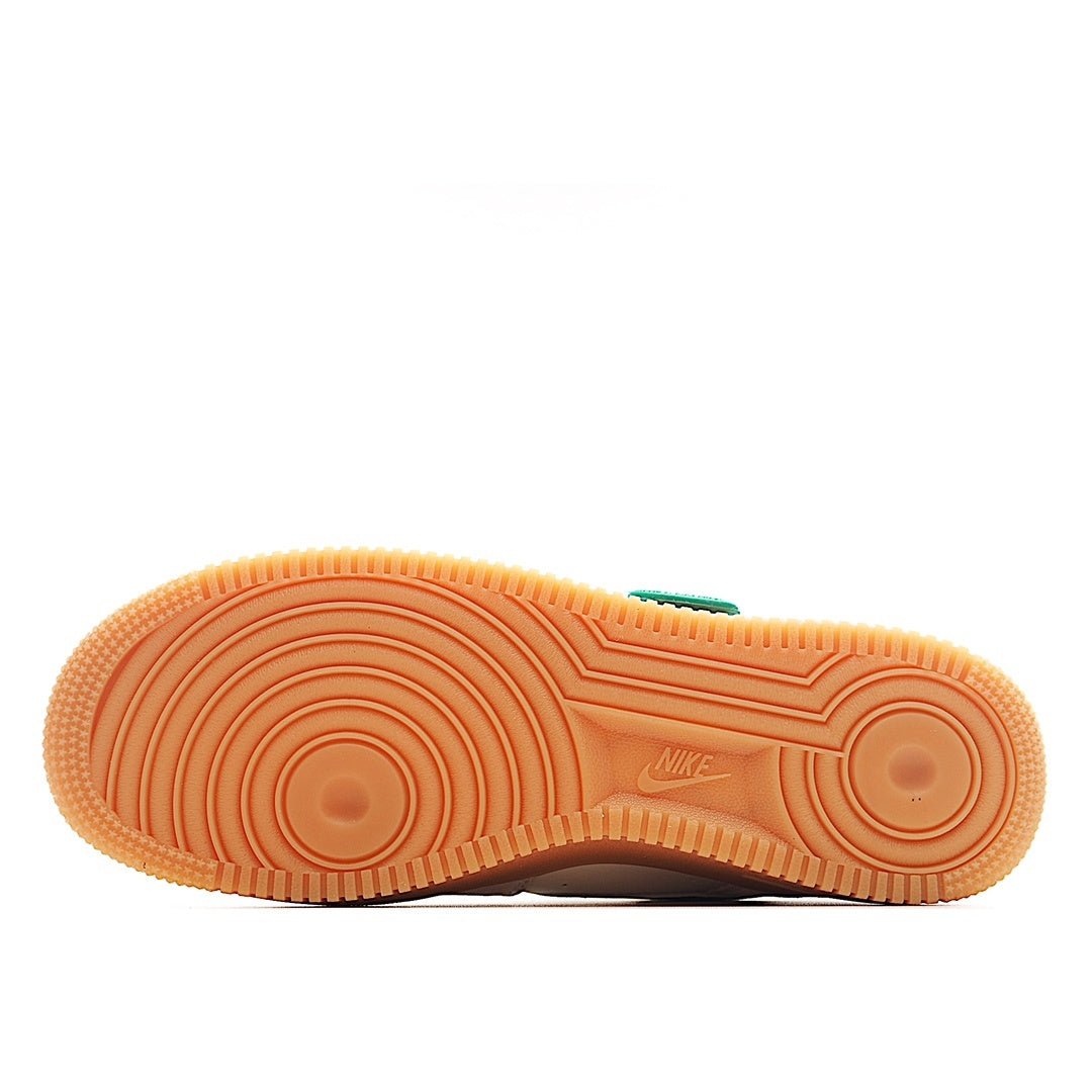 Nike Air Force 1 rubber outsole in tan with circular traction tread