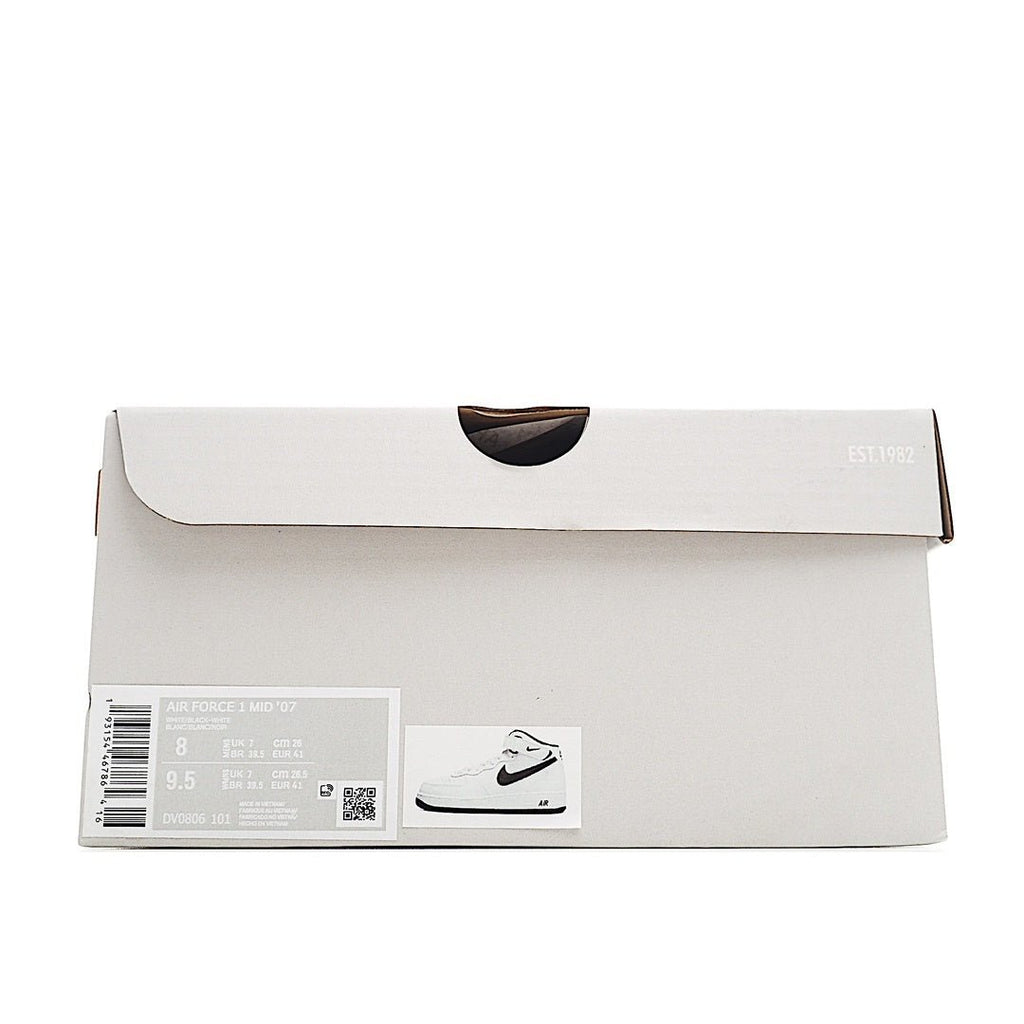 White shoebox with label and small Nike logo