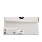 White shoebox with label and small Nike logo