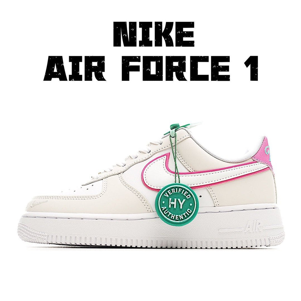 Low-top sneaker in white with teal and pink accents, lace-up style